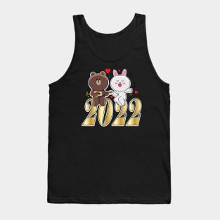 Brown Bear Cony Bunny Rabbit New Year 2022 Tank Top